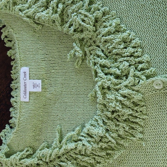 Coldwater Creek Fringe Accent Cardigan Sweater - Picture 7 of 7
